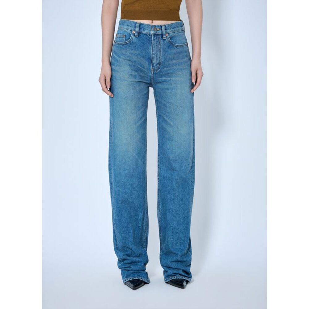 Saint Laurent Women Flared High-Waisted Five-Pocket Jeans